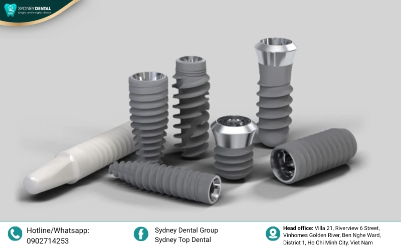 A 3D dental graphic showing a high-quality titanium implant successfully integrated into the jawbone, forming a solid foundation
